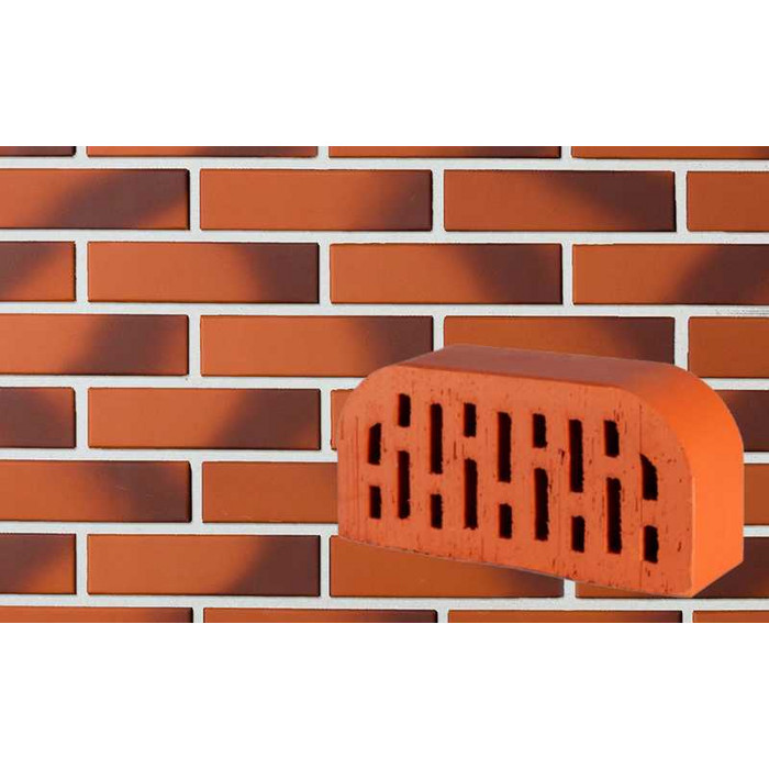 Кирпич облицовочный радиусный пустотелый Lode Cameleo F14 гладкий, 250х120х65 мм