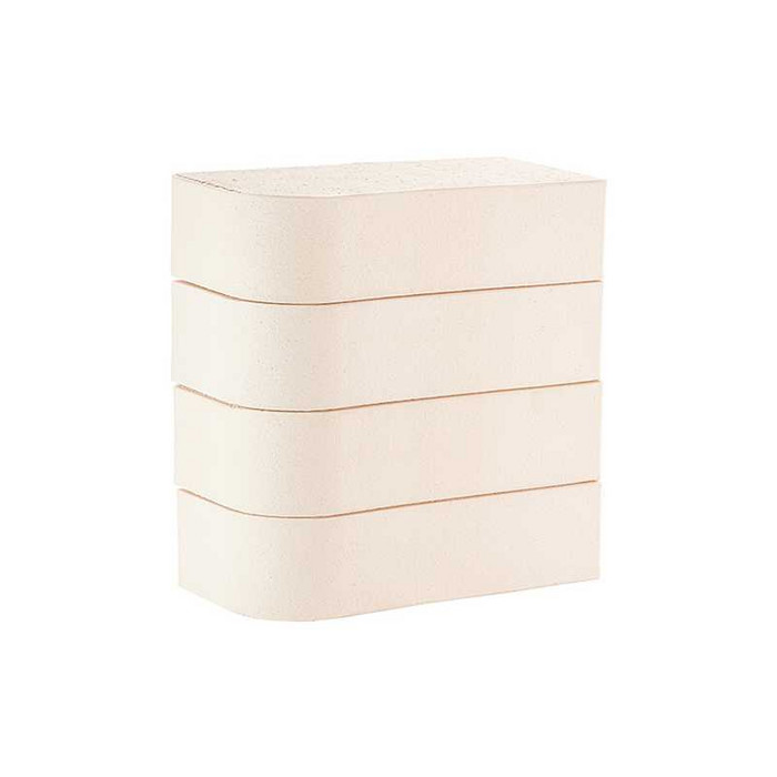 Кирпич облицовочный ЛСР R-60 радиусный, белый гладкий, 250х120х65 мм