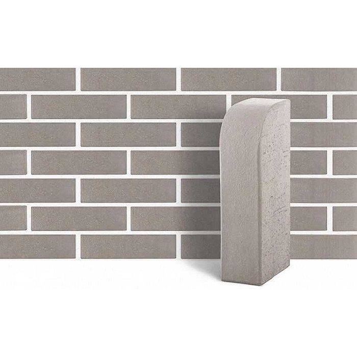 Кирпич облицовочный ЛСР R-60 радиусный, светло-серый гладкий, 250х120х65 мм фото 6
