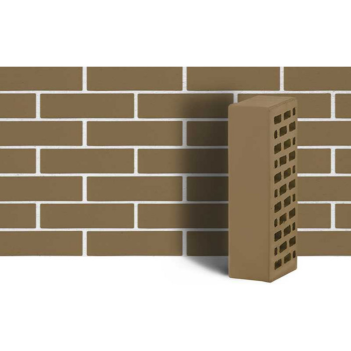 Кирпич облицовочный ЛСР светло-коричневый гладкий 250х120х65 мм