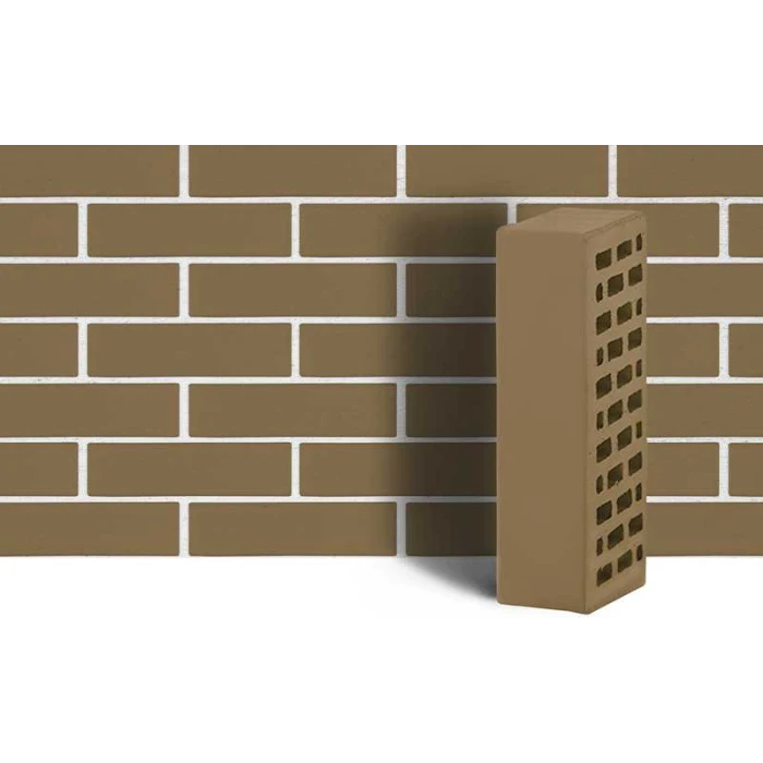 Кирпич облицовочный ЛСР светло-коричневый гладкий 250х120х65 мм