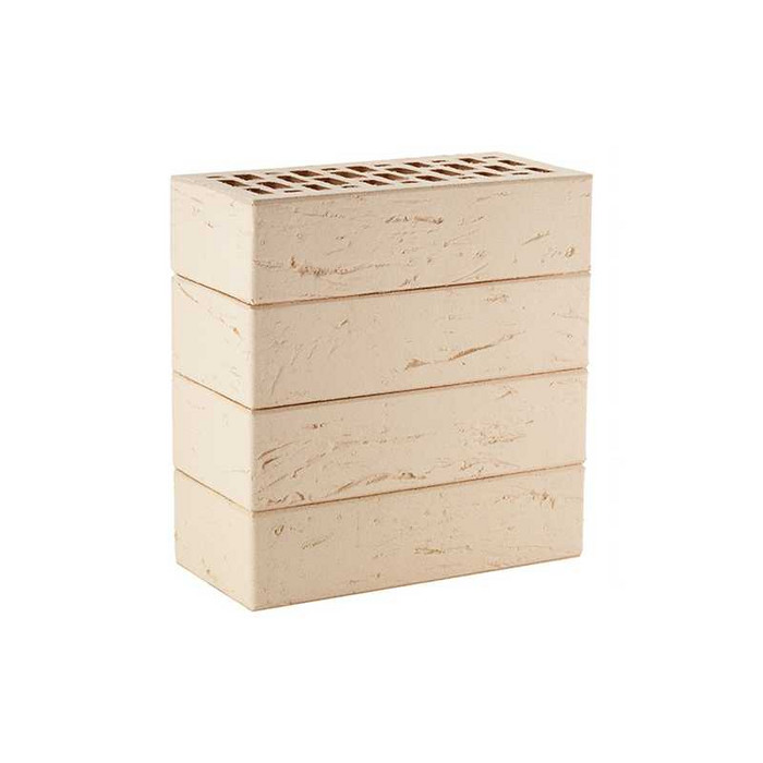 Кирпич облицовочный ЛСР слоновая кость рустик М175 250х120х65 мм