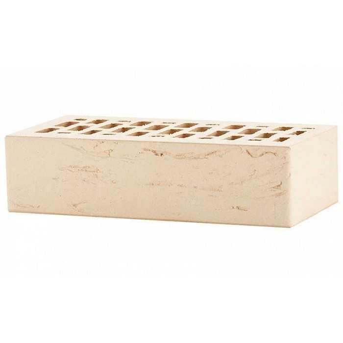 Кирпич облицовочный ЛСР слоновая кость рустик М175 250х120х65 мм фото 4