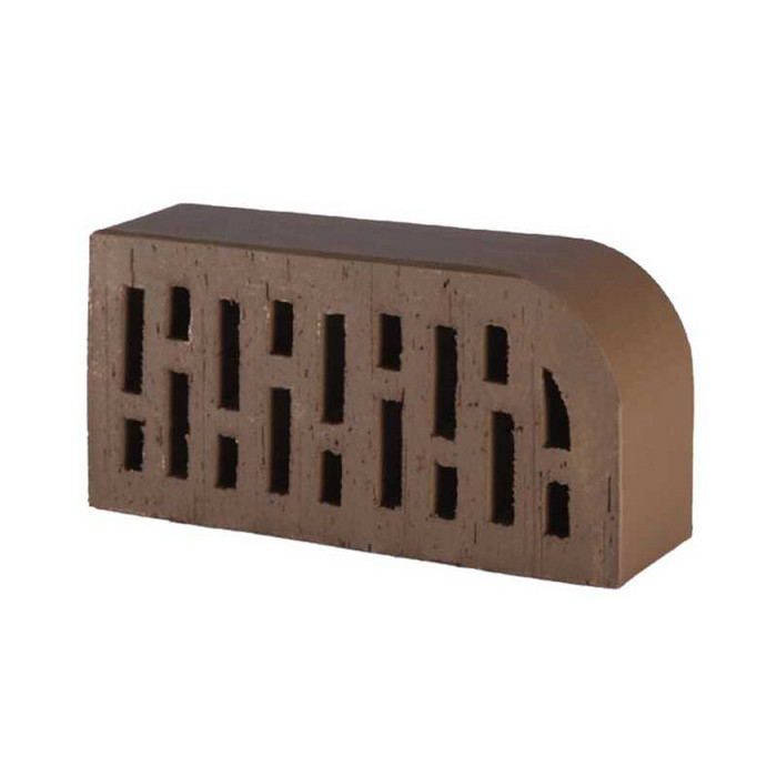 Кирпич облицовочный радиусный пустотелый Lode Brunis F15 (R60) гладкий, 250х120х65 мм фото 2