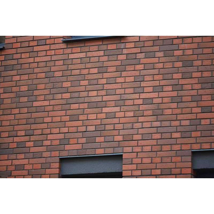 Кирпич облицовочный ЛСР красный флэшинг рустик, утолщенные стенки, М175, 250х120х65 мм фото 10