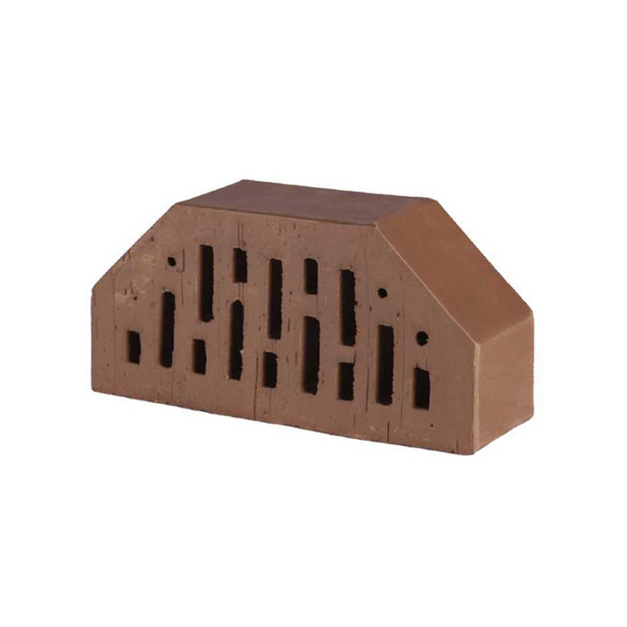 Кирпич облицовочный фигурный пустотелый Lode Brunis F7 гладкий, 250х120х65 мм