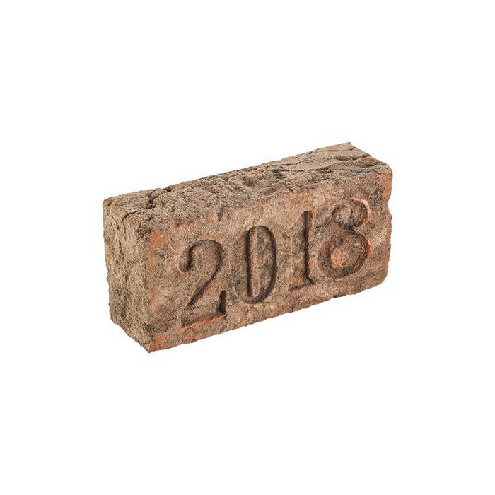 Кирпич облицовочный с клеймом Донские зори Год, 215х102х65 мм