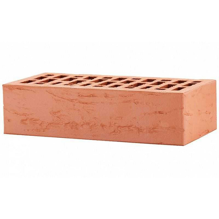 Кирпич облицовочный ЛСР красный рустик, утолщенные стенки, М175, 250х120х65 мм фото 3