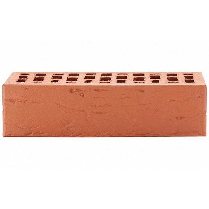 Кирпич облицовочный ЛСР красный рустик, утолщенные стенки, М175, 250х120х65 мм фото 4