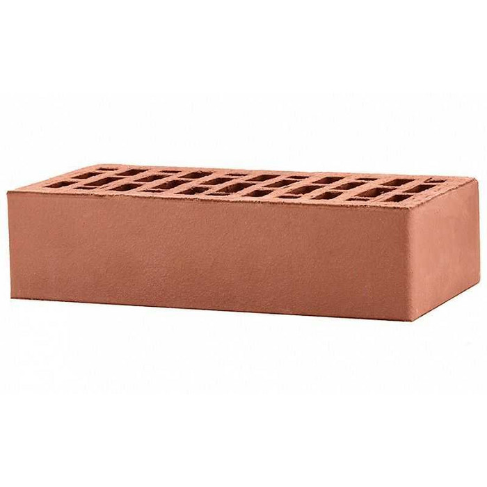 Кирпич облицовочный ЛСР темно-красный гладкий, утолщенные стенки, М175, 250х120х65 мм фото 3