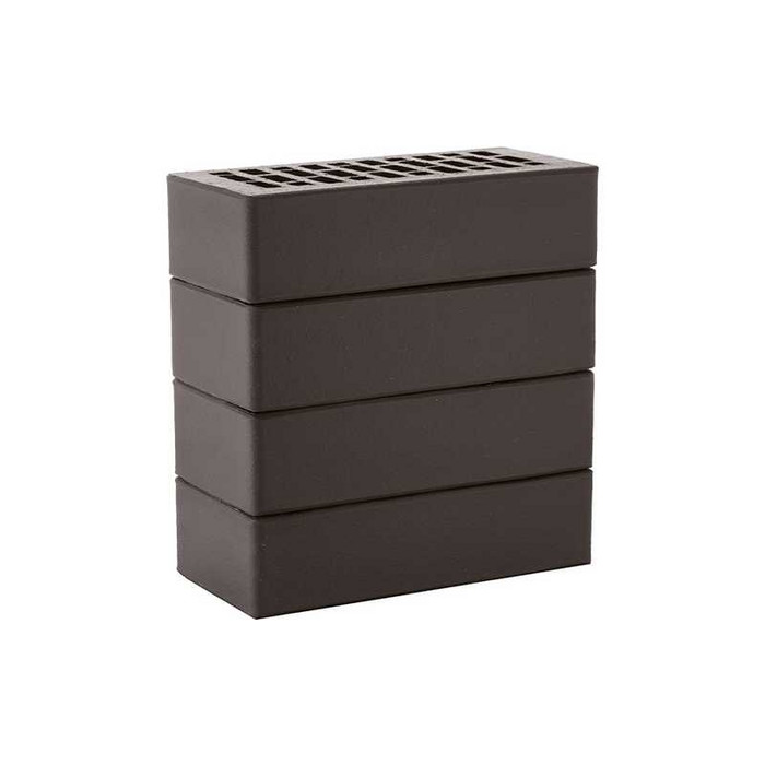 Кирпич облицовочный ЛСР графитовый гладкий, 250х120х65 мм