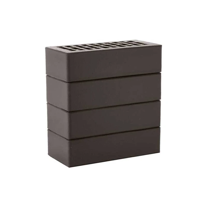 Кирпич облицовочный ЛСР графитовый гладкий, 250х120х65 мм