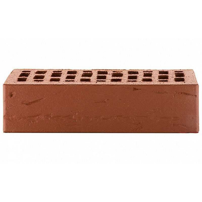 Кирпич облицовочный ЛСР темно-красный рустик, утолщенные стенки, М175, 250х120х65 мм фото 6