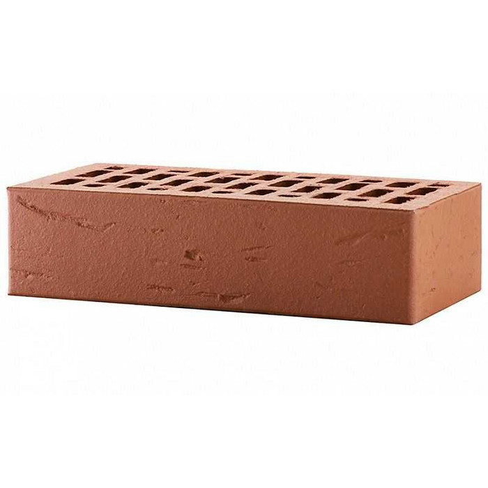 Кирпич облицовочный ЛСР темно-красный рустик, утолщенные стенки, М175, 250х120х65 мм фото 5