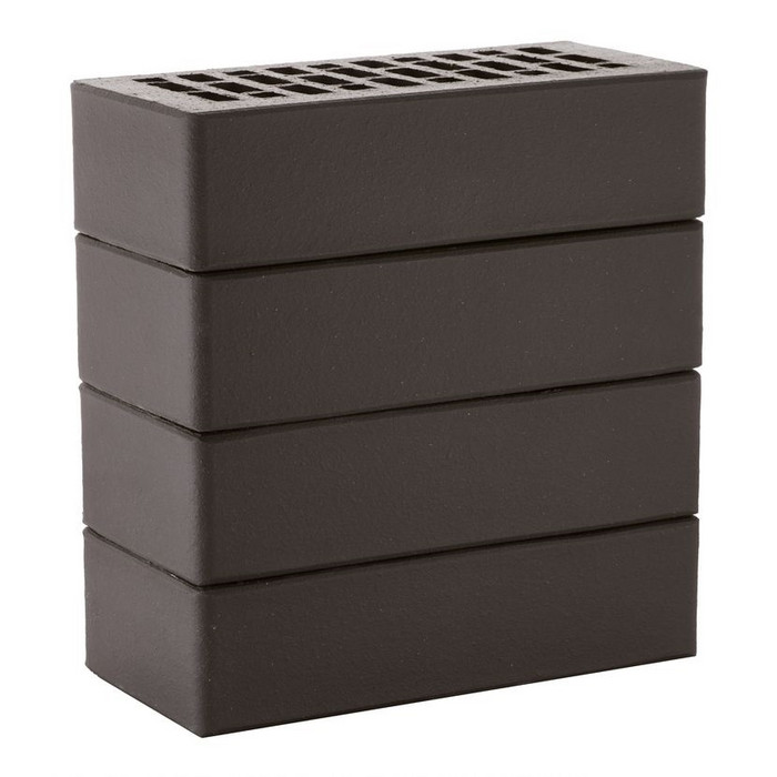 Кирпич облицовочный ЛСР графитовый рустик, 250х120х65 мм