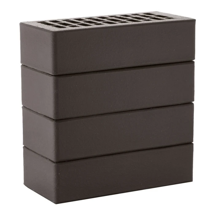 Кирпич облицовочный ЛСР графитовый рустик, 250х120х65 мм