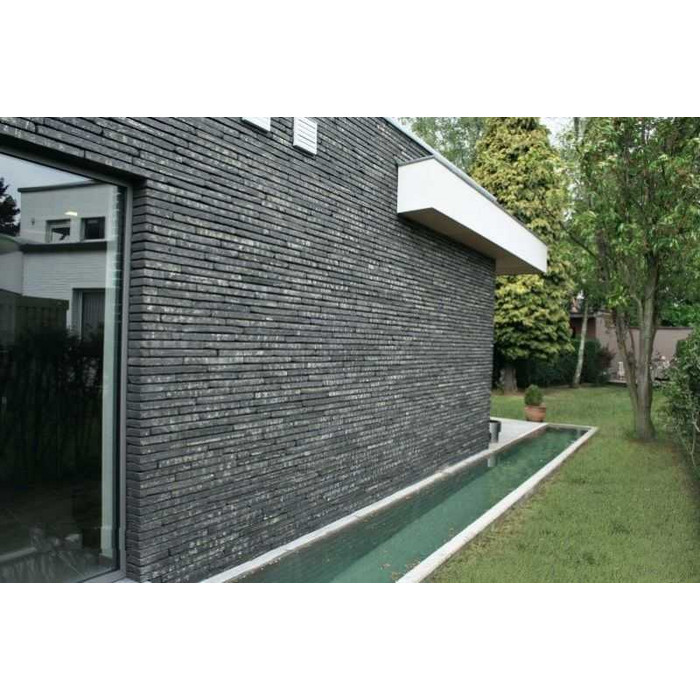 Облицовочный кирпич Terca Lathi Wasserstrich Gesmoord-Spezial Zwart, 495х100х38 мм фото 7