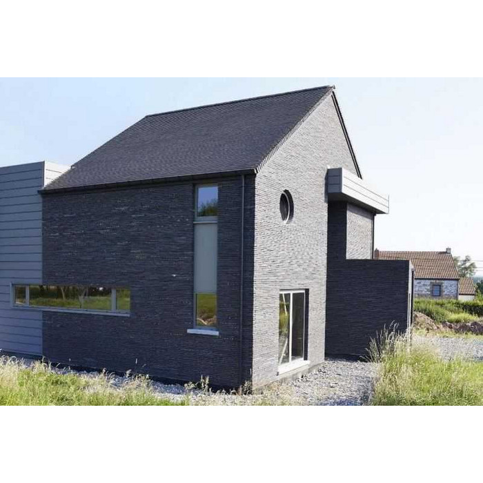 Облицовочный кирпич Terca Lathi Wasserstrich Gesmoord-Spezial Zwart, 495х100х38 мм фото 8