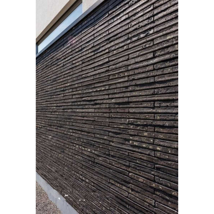 Облицовочный кирпич Terca Lathi Wasserstrich Gesmoord-Spezial Zwart, 495х100х38 мм фото 6