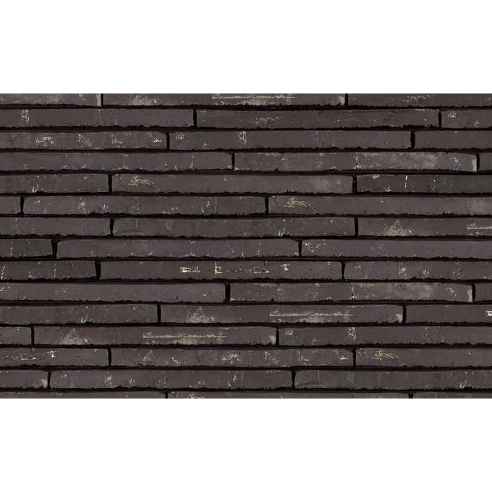 Облицовочный кирпич Terca Lathi Wasserstrich Gesmoord-Spezial Zwart, 495х100х38 мм фото 2
