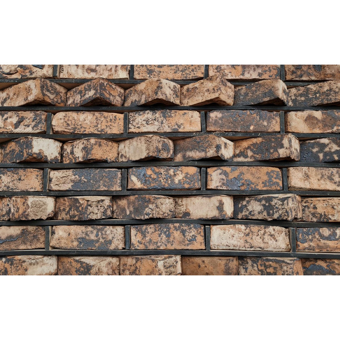 Кирпич облицовочный Faber Jar Петровский Штандарт Коричнево-черный 215х102х65 мм