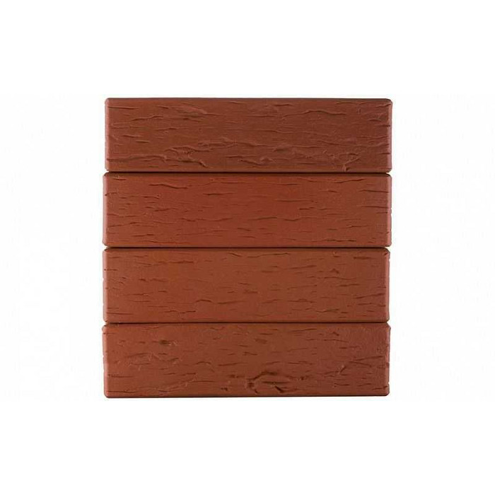 Кирпич клинкерный ЛСР красный легкий флэшинг, береста, 250х85х65 мм фото 7