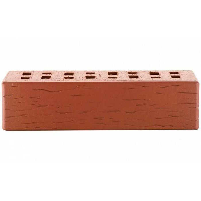 Кирпич клинкерный ЛСР красный легкий флэшинг, береста, 250х85х65 мм фото 5