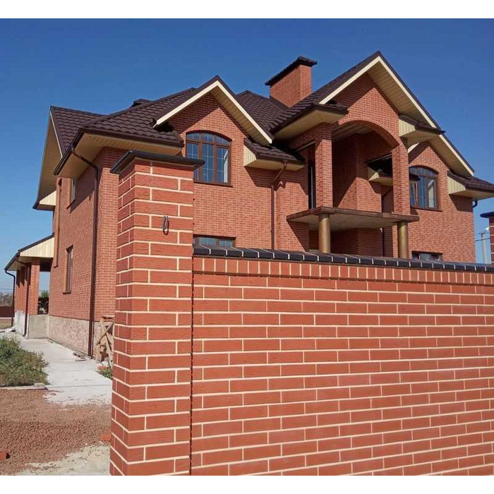 Кирпич ЛСР Лондон береста клинкерный красный M300 250х85х65 мм фото 6