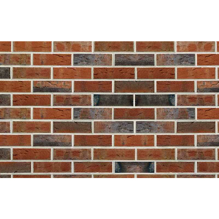 Кирпич клинкерный пустотелый ABC 0858 Grafschafter rot-kohlebrand wasserstrich, 240х115х71 мм