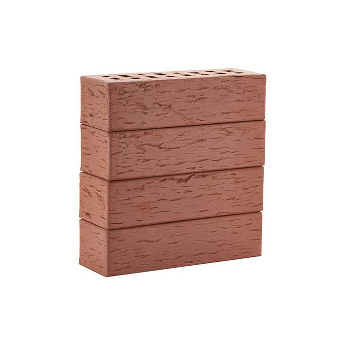 Кирпич клинкерный ЛСР Эдинбург темно-красный классик береста M300 250х85х65 мм