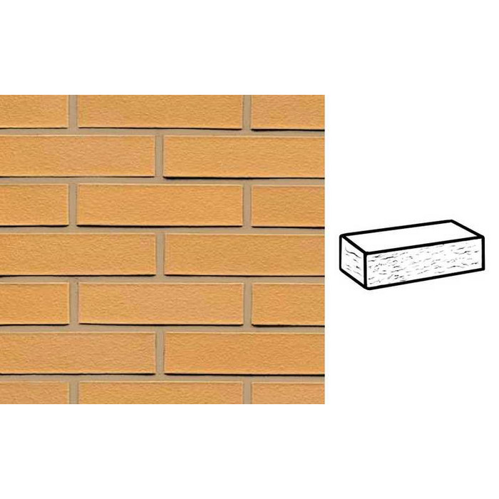 Кирпич клинкерный Muhr 01 Niederlausitzer Gelb рустик, 290х90х71 мм