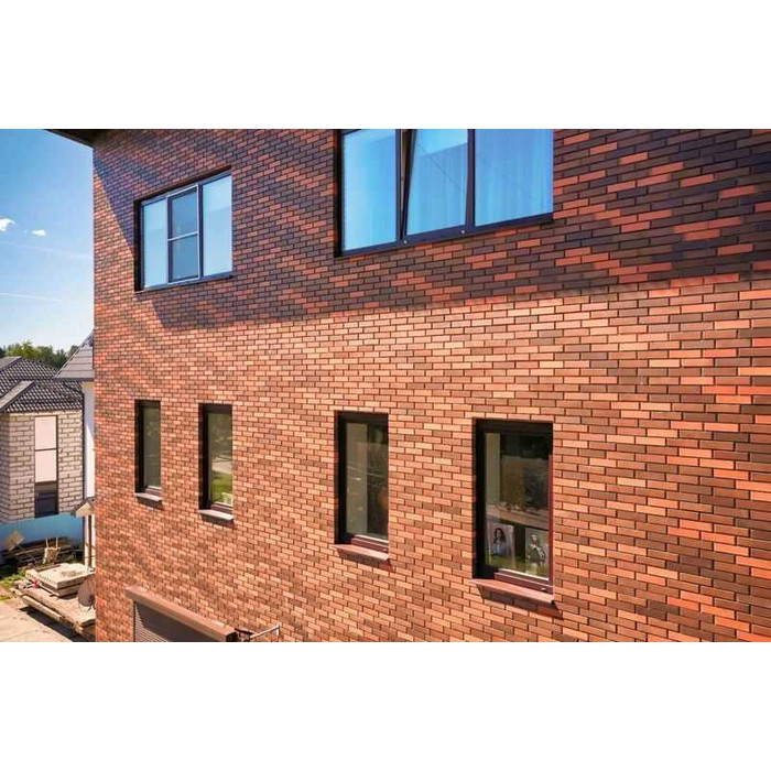 Кирпич ЛСР Эдинбург гладкий клинкерный темно-красный M300 250х85х65 мм фото 9