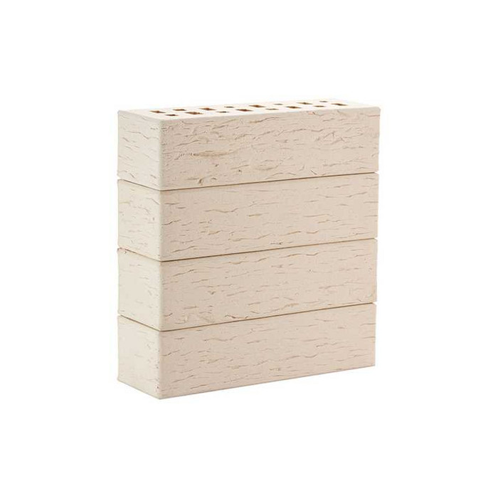 Кирпич клинкерный ЛСР Неаполь белый береста M300 250х85х65 мм