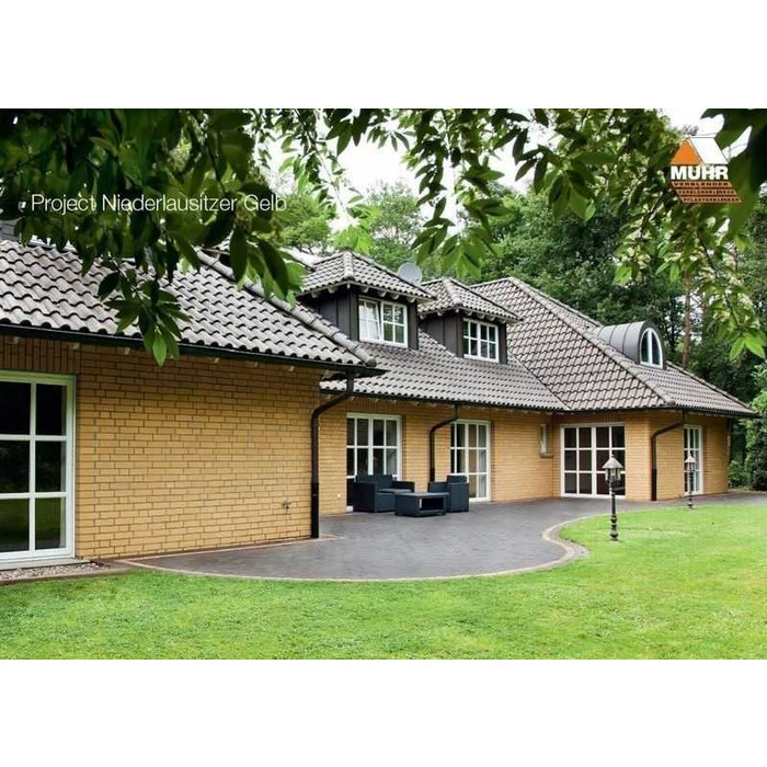 Кирпич клинкерный Muhr 01 Niederlausitzer Gelb гладкий, 240х115х71 мм фото 2