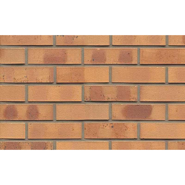 Кирпич клинкерный Muhr 06 K Hellbraun-bunt Kohle гладкий, 250х120х65 мм