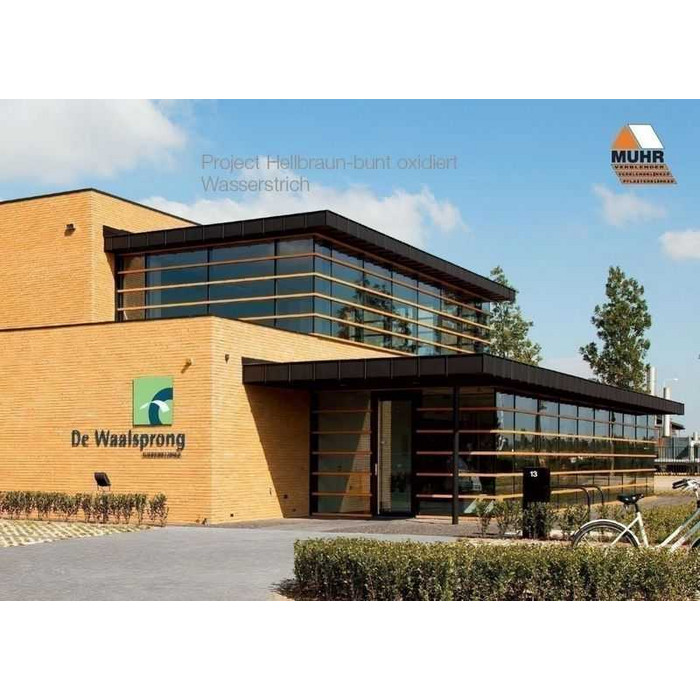 Кирпич клинкерный Muhr 06 Hellbraun-bunt гладкий, 240х115х71 мм фото 2