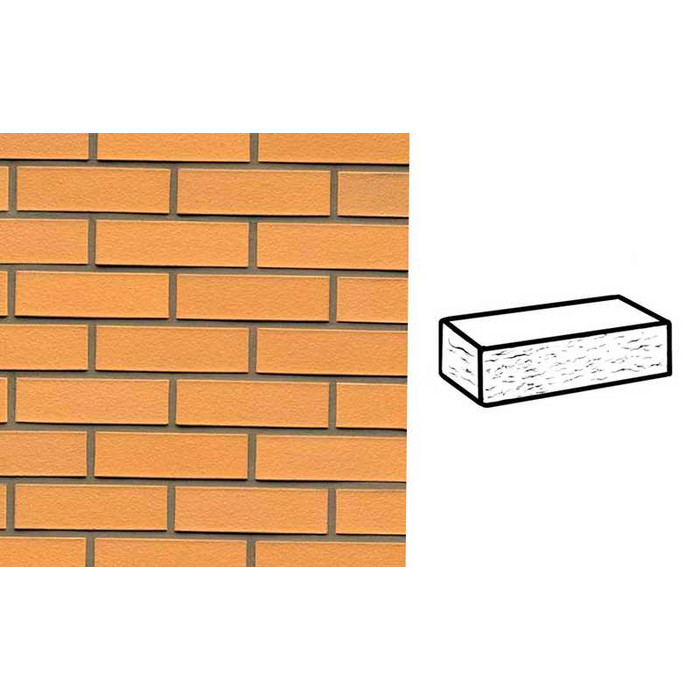 Кирпич клинкерный Muhr 01 Niederlausitzer Gelb рустик, 210х100х50 мм