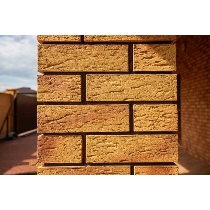 Кирпич клинкерный Muhr 02 Gelb Bunt рустик, 240х115х71 мм фото 6