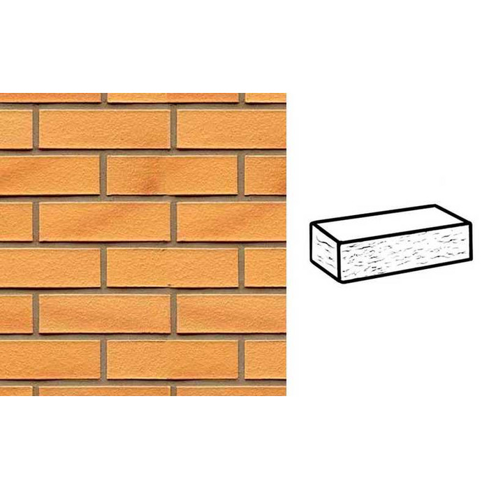 Кирпич клинкерный Muhr 02 Gelb Bunt рустик, 240х115х71 мм