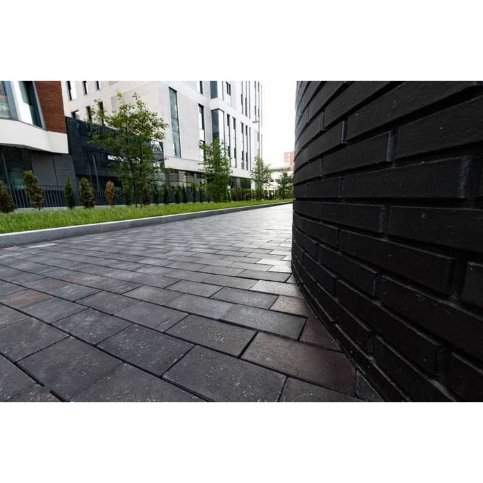 Кирпич клинкерный Muhr 15 Schwarz-bunt Edelglanz гладкий, 290х90х71 мм фото 6