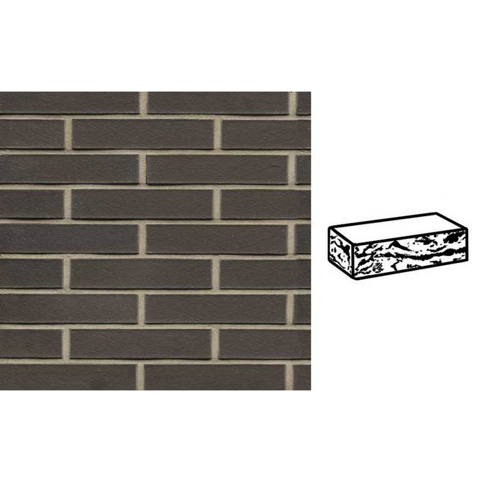 Кирпич клинкерный Muhr 05 Eisenschmelz Schwarzbraun готик, 240х115х52 мм