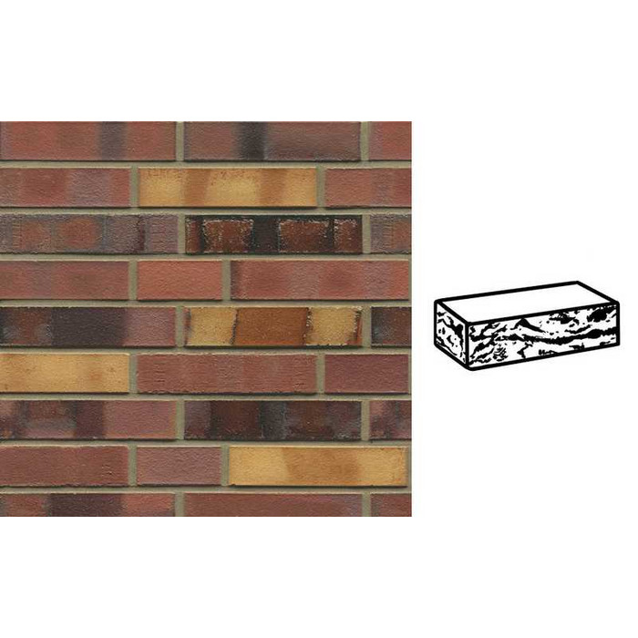 Кирпич клинкерный Muhr 21 SF Gelbbraunrot Spezial готик, 240х115х52 мм