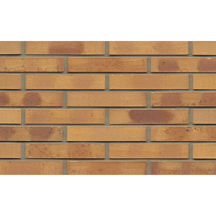 Кирпич клинкерный Muhr 06K Hellbraun-bunt Kohle гладкий, 240х90х40 мм