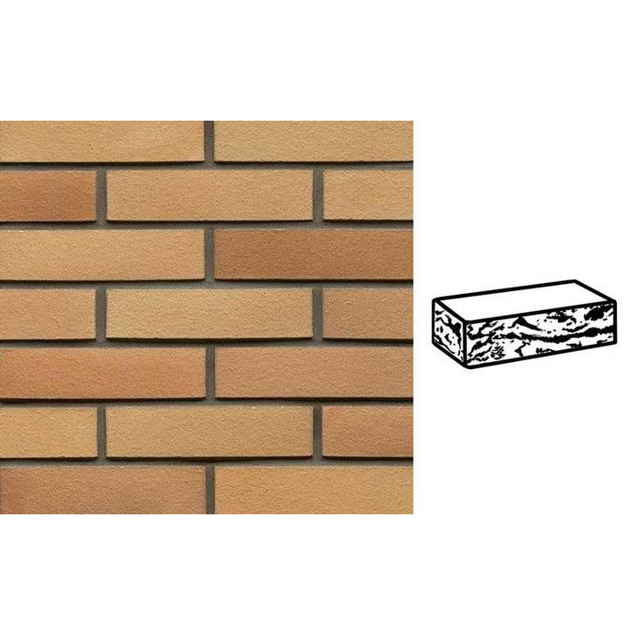 Кирпич клинкерный Muhr 06 Hellbraun-bunt готик, 290х90х71 мм