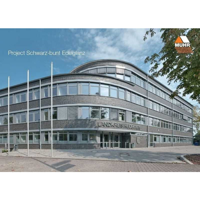 Кирпич клинкерный Muhr 15 Schwarz-bunt Edelglanz гладкий, 240х115х71 мм фото 4