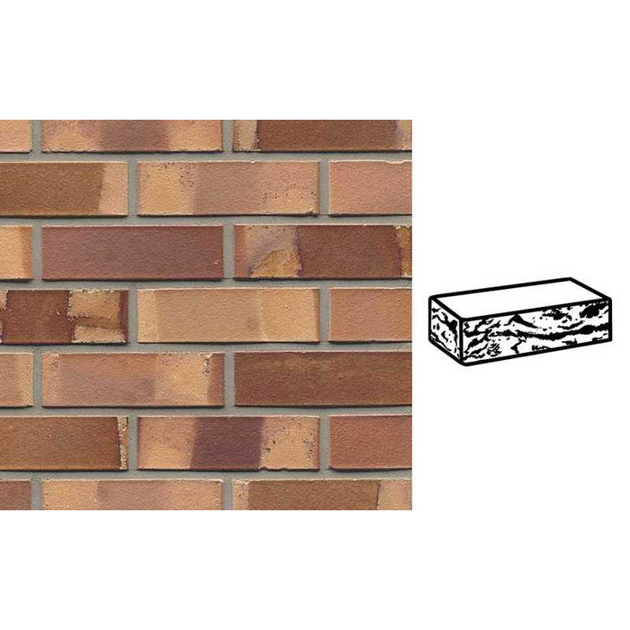 Кирпич клинкерный Muhr 08S Lachsrot Spezial готик, 240х115х71 мм