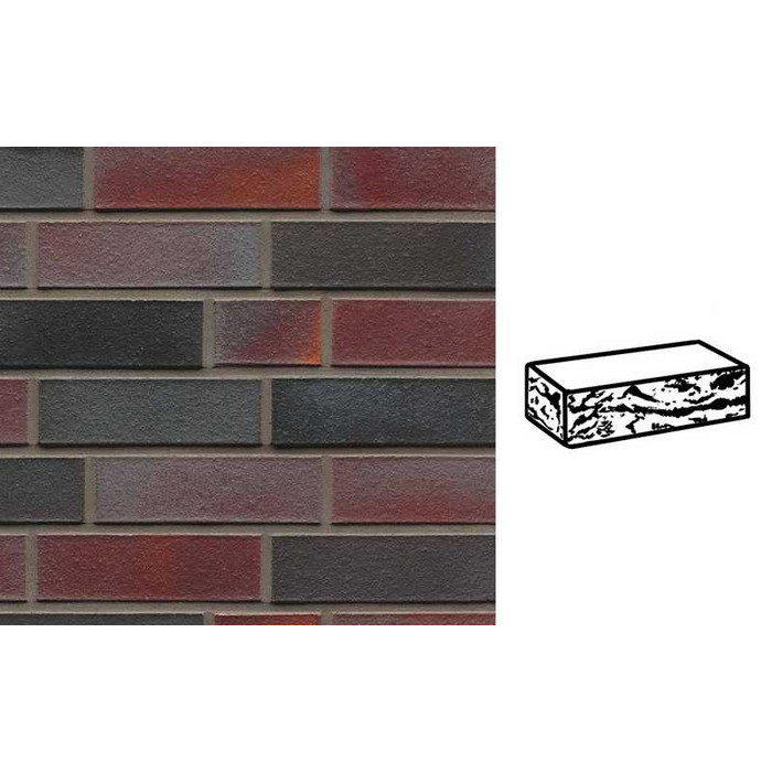 Кирпич клинкерный Muhr 25 Violettschwarz готик, 240х115х71 мм