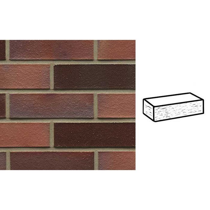 Кирпич клинкерный Muhr 04EG Rotbraun-bunt Edelglanz рустик, 240х115х71 мм