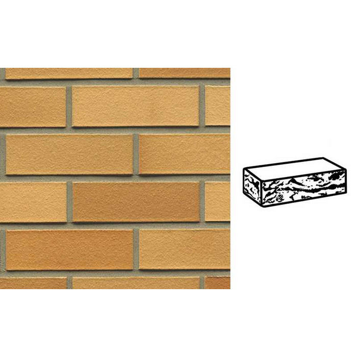 Кирпич клинкерный Muhr 01 EG Niederlausitzer Gelb Edelglanz готик, 240х115х71 мм