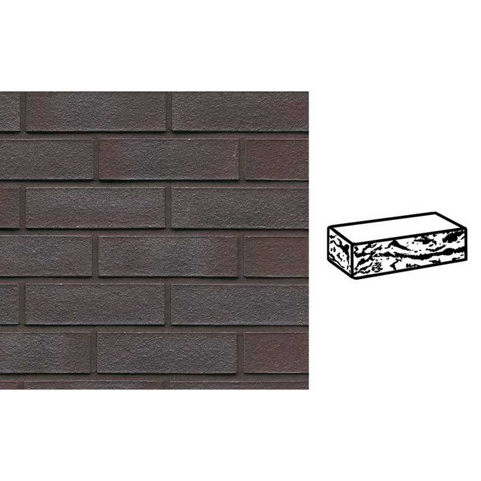 Кирпич клинкерный Muhr 20 Graphitschwarz готик, 240х115х71 мм